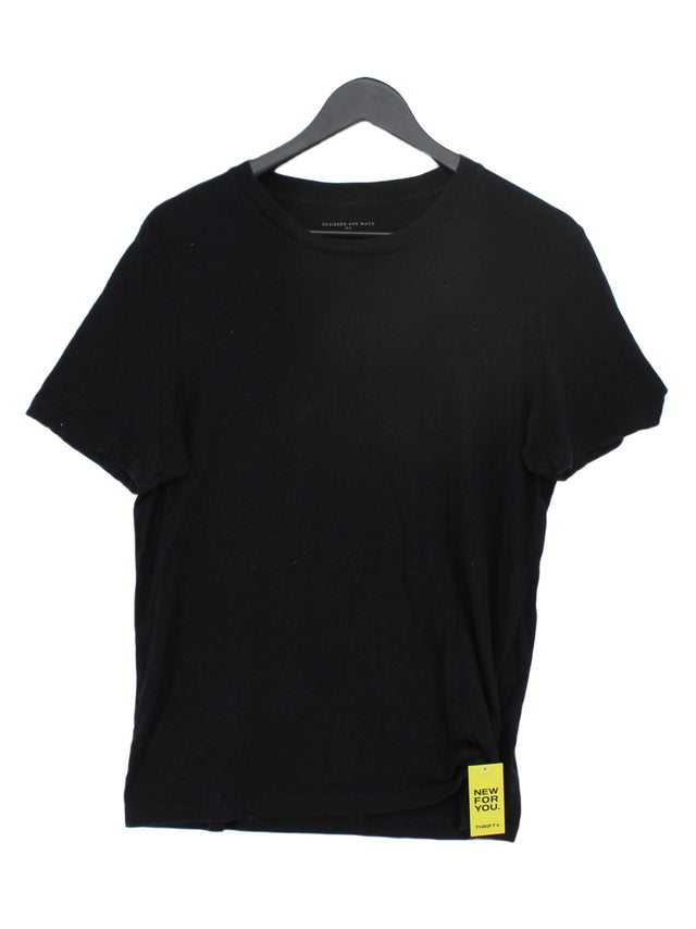 River Island Women's T-Shirt M Black 100% Cotton