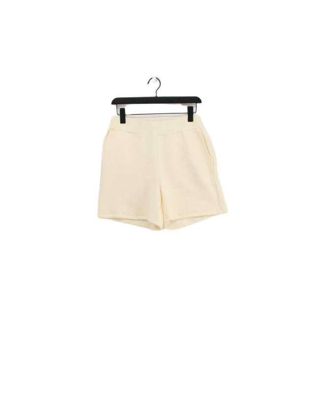MNG Women's Shorts M Cream Cotton with Polyester