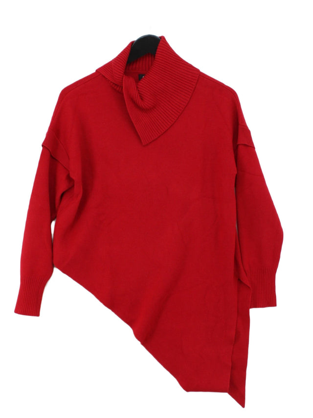 River Island Women's Jumper M Red Viscose with Polyamide, Polyester