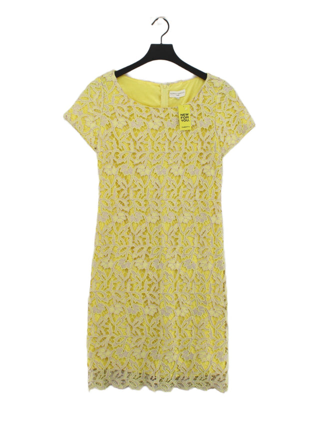 Almost Famous Women's Midi Dress UK 10 Yellow Polyester with Other