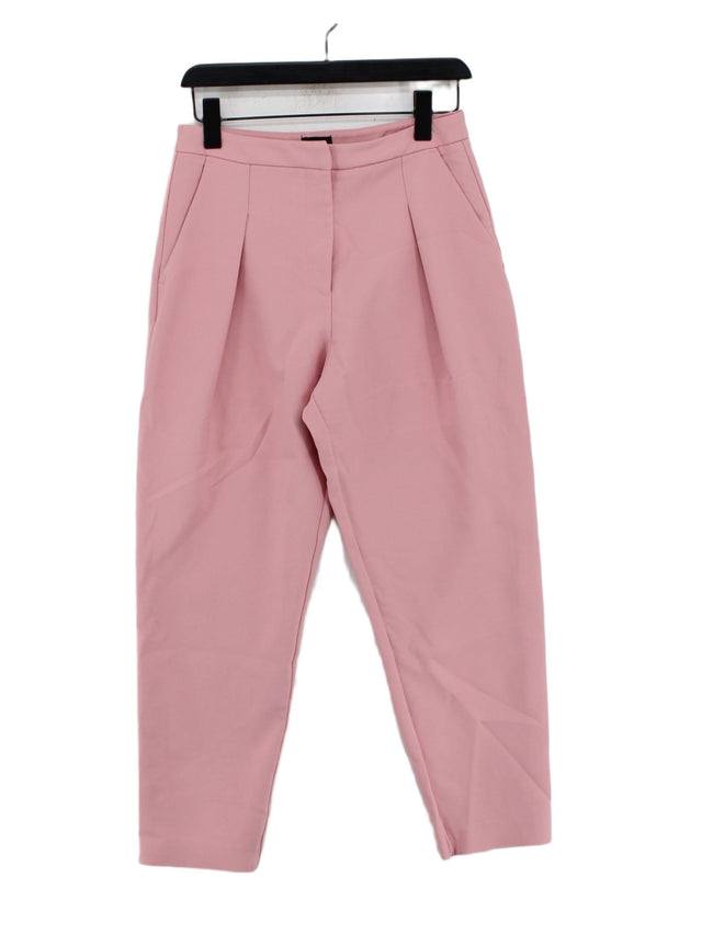 River Island Women's Suit Trousers UK 10 Pink Polyester with Elastane