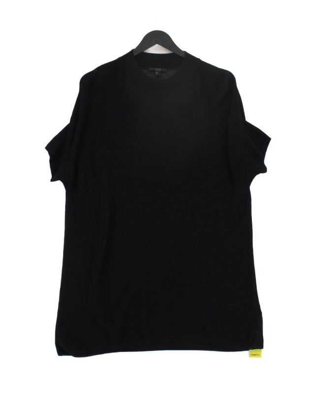 COS Women's Top S Black Cotton with Polyamide