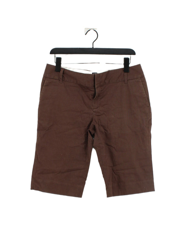 Gap Women's Shorts UK 10 Brown Cotton with Spandex