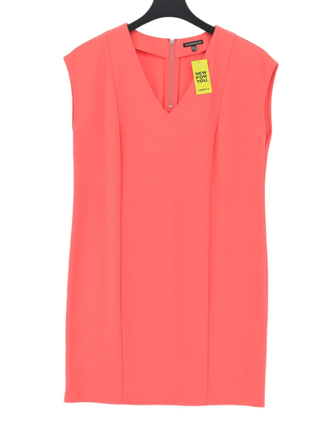 Warehouse Women's Mini Dress UK 8 Pink Polyester with Elastane