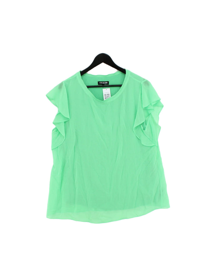 The Collection Women's Top UK 16 Green Viscose with Elastane