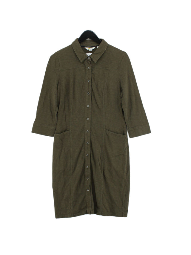 Boden Women's Midi Dress UK 12 Green 100% Cotton