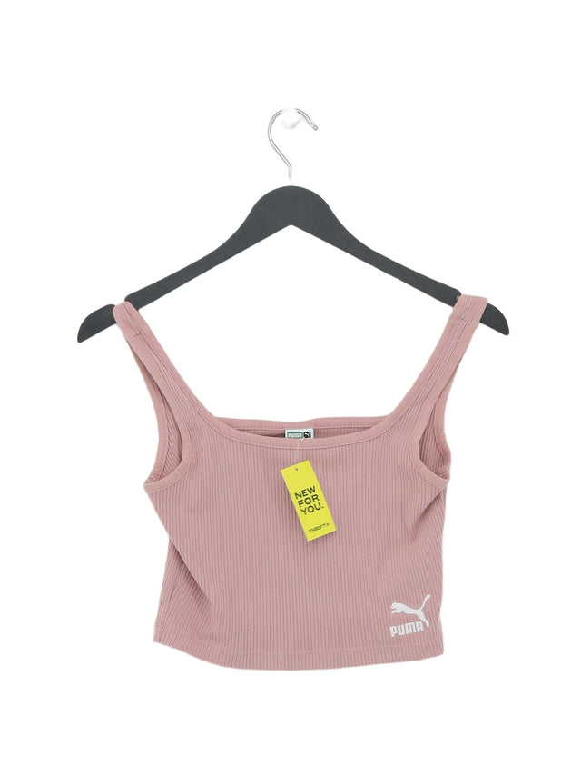 Puma Women's Top S Pink Polyester with Elastane