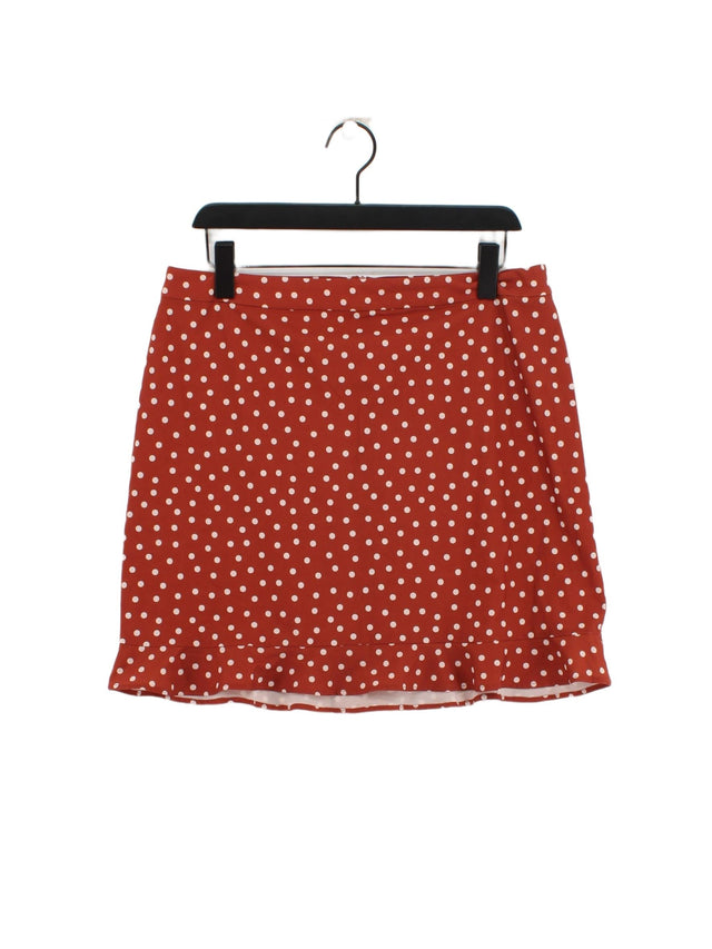 La Redoute Women's Mini Skirt UK 16 Brown Polyester with Elastane