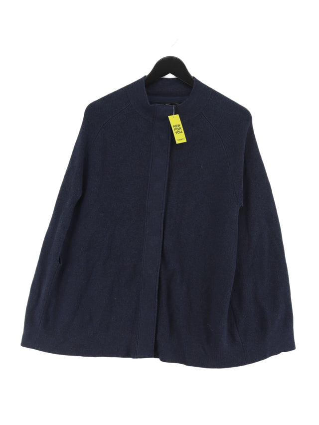 Topshop Women's Cardigan UK 8 Blue 100% Cotton
