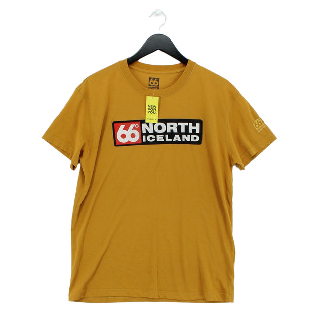 66 NORTH Men's T-Shirt M Orange 100% Other