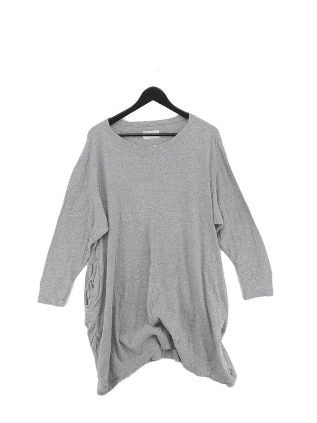 Tsumori Chisato Women's Midi Dress XXXL Grey Cotton with Nylon