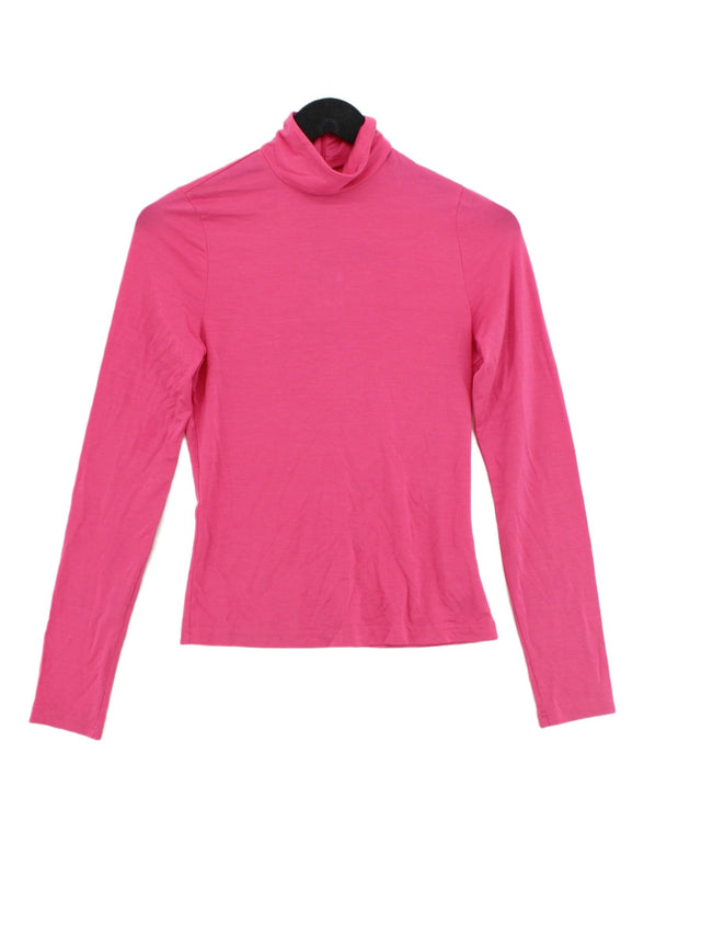 & Other Stories Women's Top XS Pink Lyocell Modal with Elastane