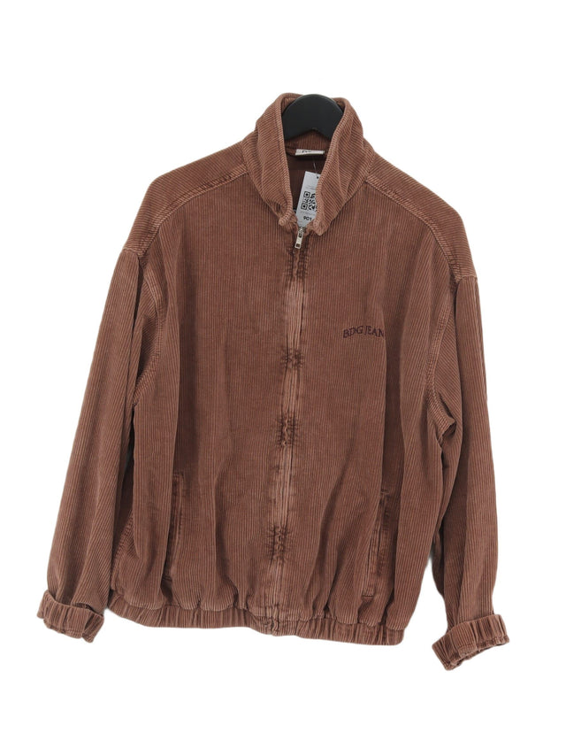 Urban Outfitters Men's Cardigan XS Brown 100% Cotton