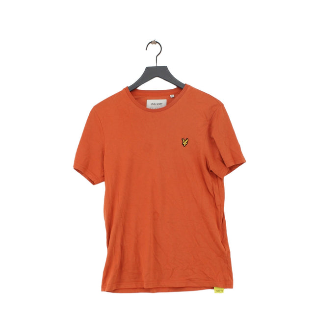 Lyle & Scott Men's T-Shirt M Orange 100% Cotton