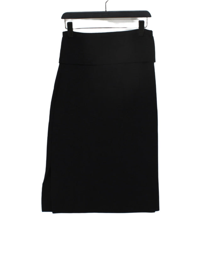 Mm. Lafleur Women's Midi Skirt W 28 in Black Viscose with Elastane, Nylon