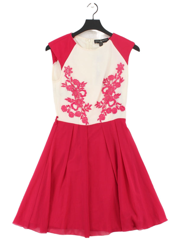 Little Mistress Women's Midi Dress UK 8 Pink 100% Polyester