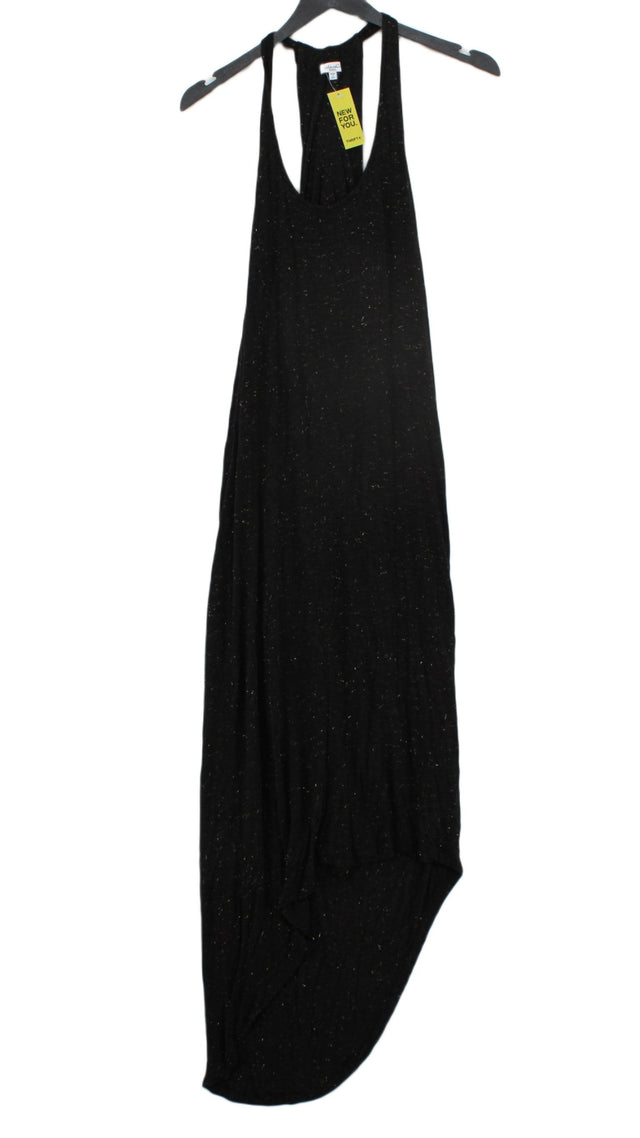 Splendid Women's Maxi Dress S Black Rayon with Elastane, Polyester