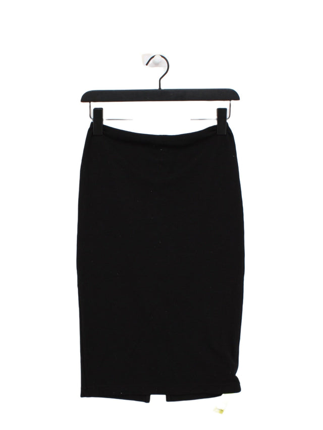American Apparel Women's Midi Skirt L Black Viscose with Elastane, Nylon