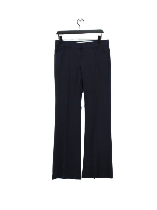 Theory Women's Suit Trousers UK 6 Blue Wool with Spandex