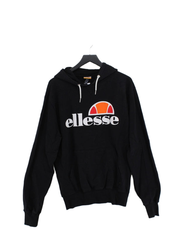 Ellesse Women's Hoodie UK 18 Black Cotton with Polyester