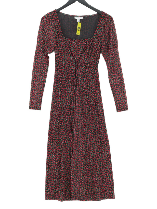 Topshop Women's Maxi Dress UK 8 Black Polyester with Elastane