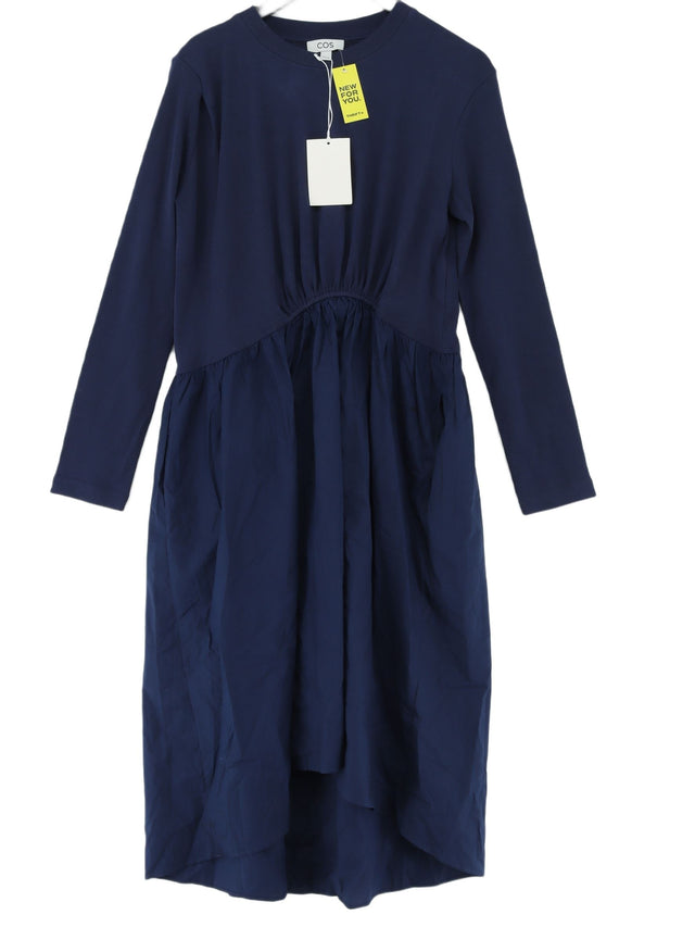 COS Women's Maxi Dress S Blue 100% Cotton