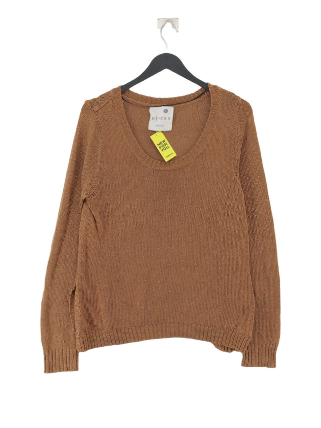 Pieces Women's Jumper L Tan 100% Other