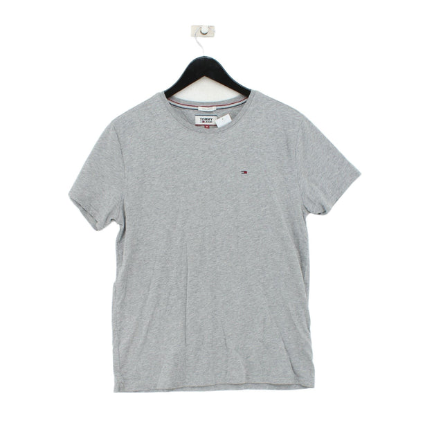 Tommy Jeans Men's T-Shirt M Grey 100% Cotton