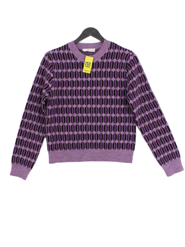 MNG Women's Jumper S Purple Acrylic with Cotton, Polyester