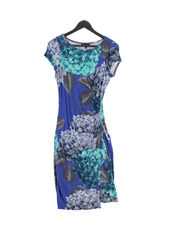 Phase Eight Women's Midi Dress UK 10 Blue Viscose with Elastane