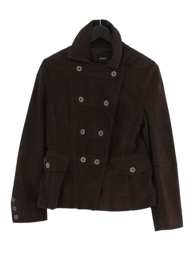 Linea Women's Jacket UK 12 Brown 100% Cotton
