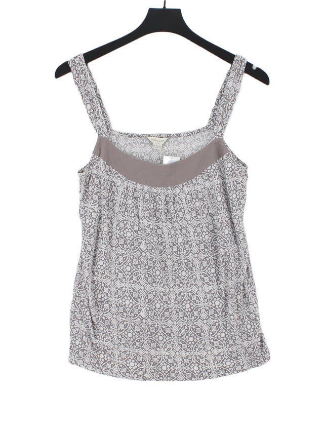 Monsoon Women's Top UK 14 Grey 100% Cotton