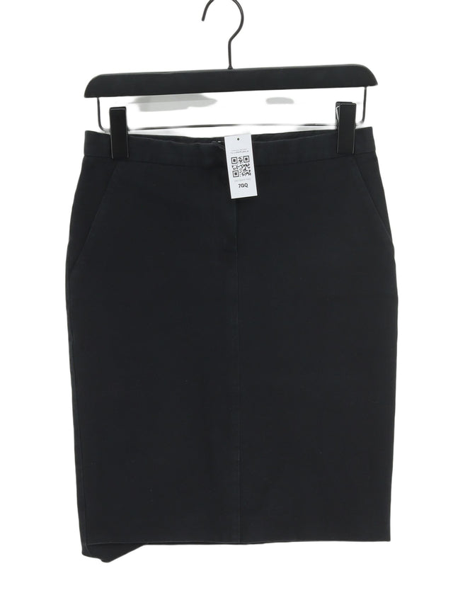 Sportmax Women's Midi Skirt UK 8 Black Cotton with Elastane