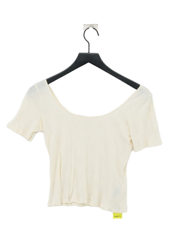 & Other Stories Women's T-Shirt S Cream 100% Other