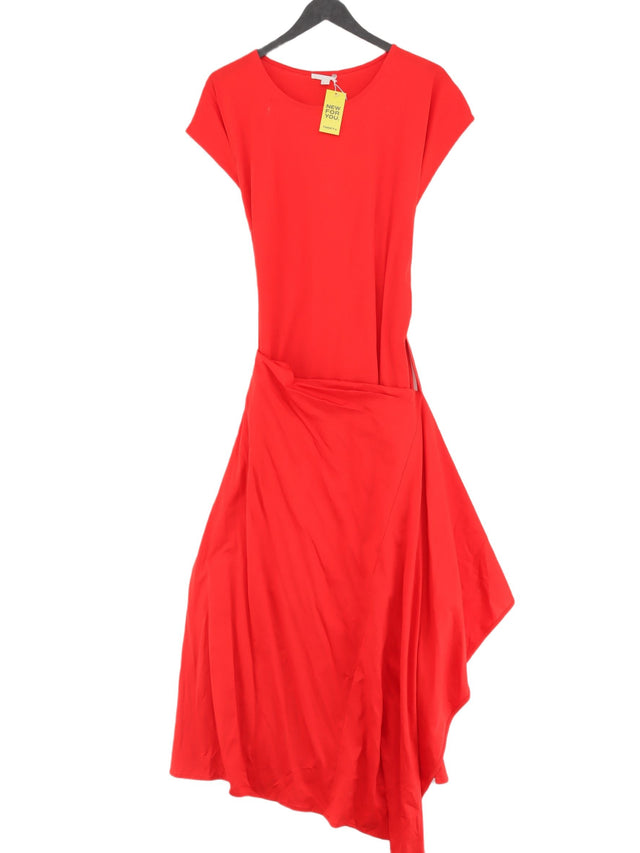 COS Women's Maxi Dress L Red 100% Cotton