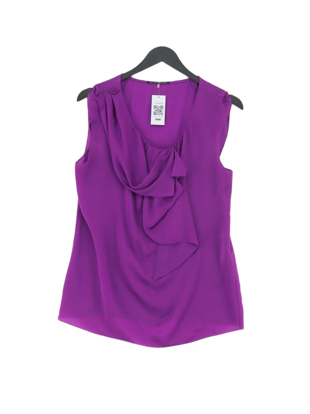 Elie Tahari Women's T-Shirt S Purple 100% Polyester
