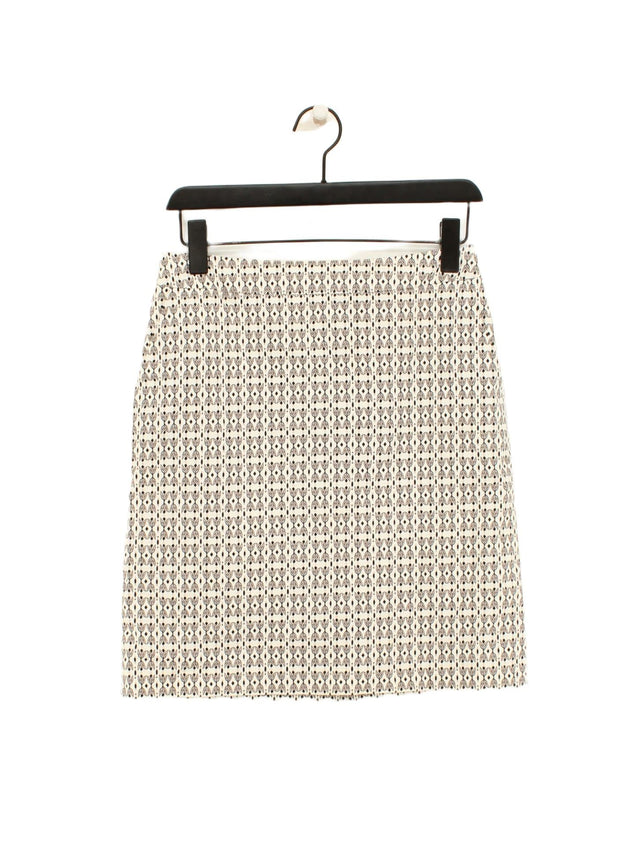 S.Oliver Women's Midi Skirt UK 10 White Cotton with Elastane