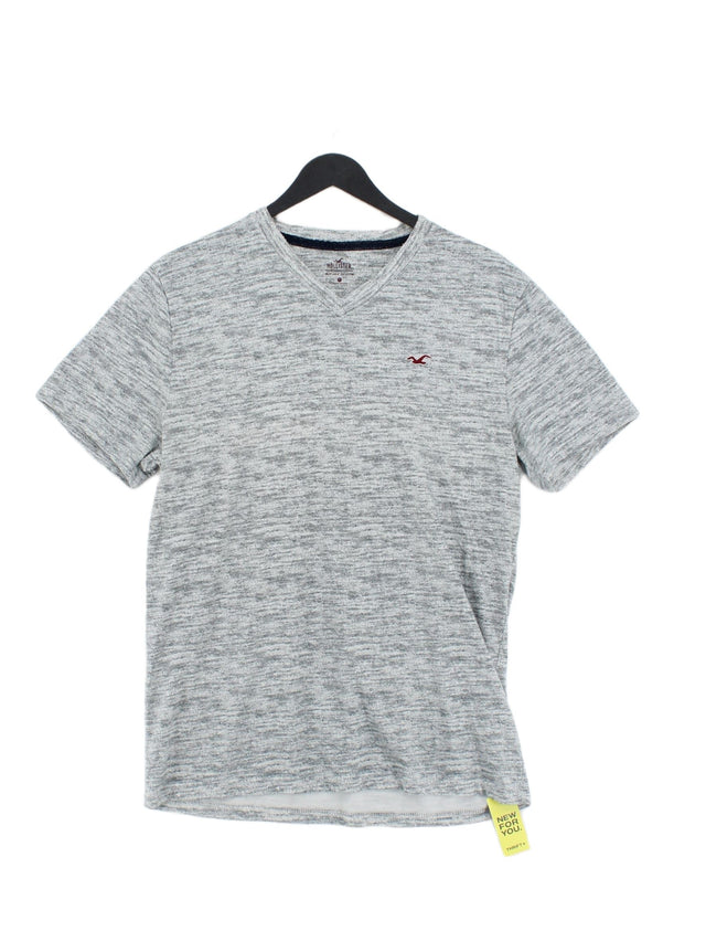 Hollister Men's T-Shirt L Grey 100% Cotton