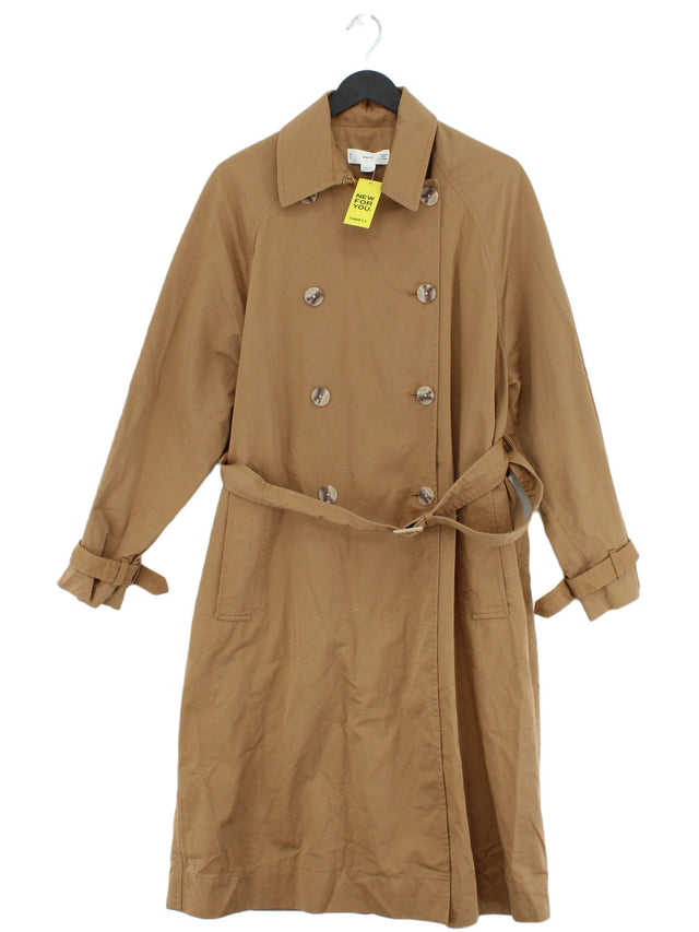 MNG Women's Coat M Tan Cotton with Polyester