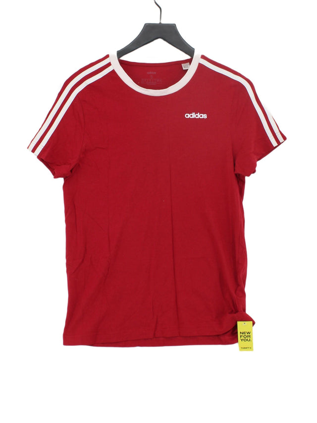 Adidas Women's T-Shirt S Red 100% Cotton