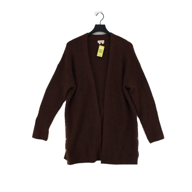 FatFace Women's Cardigan UK 14 Brown Polyester with Acrylic, Elastane