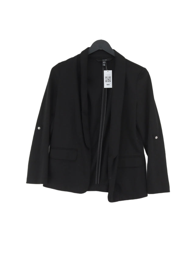 Vero Moda Women's Blazer UK 6 Black Polyester with Elastane, Viscose