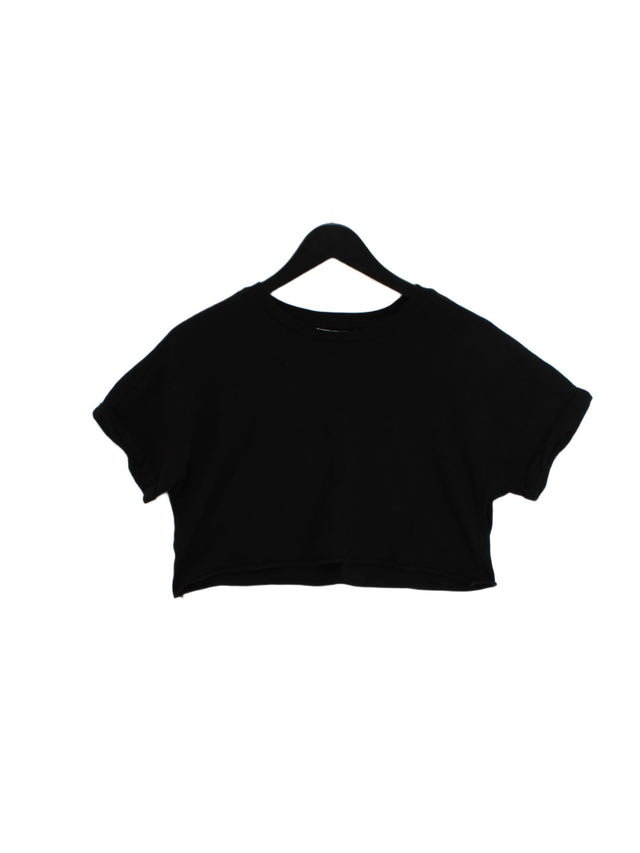 Pull&Bear Women's Top M Black 100% Cotton