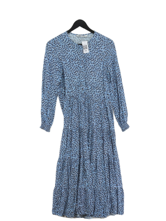 Zara Women's Midi Dress S Blue 100% Viscose