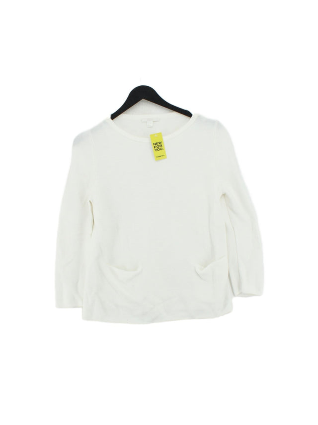 COS Women's Top XS White Cotton with Other