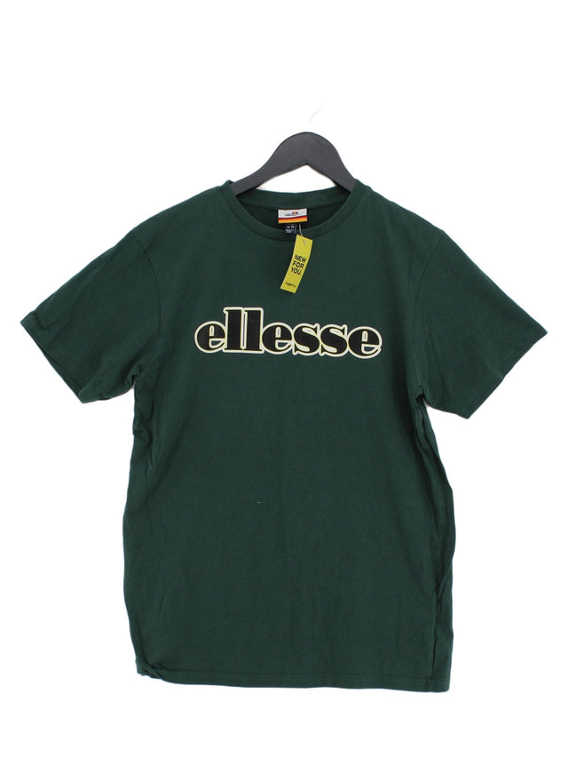 Ellesse Women's T-Shirt UK 10 Green 100% Cotton
