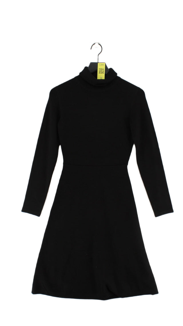 French Connection Women's Midi Dress XS Black Acrylic with Elastane, Polyamide