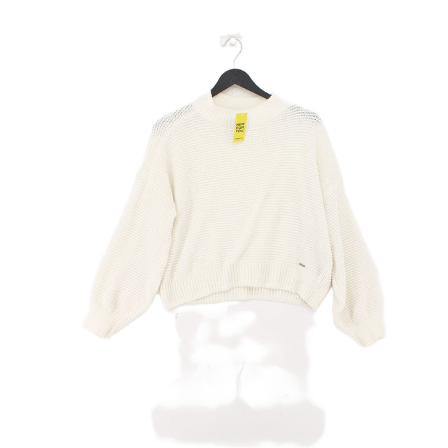 Hollister Women's Jumper S White 100% Polyester