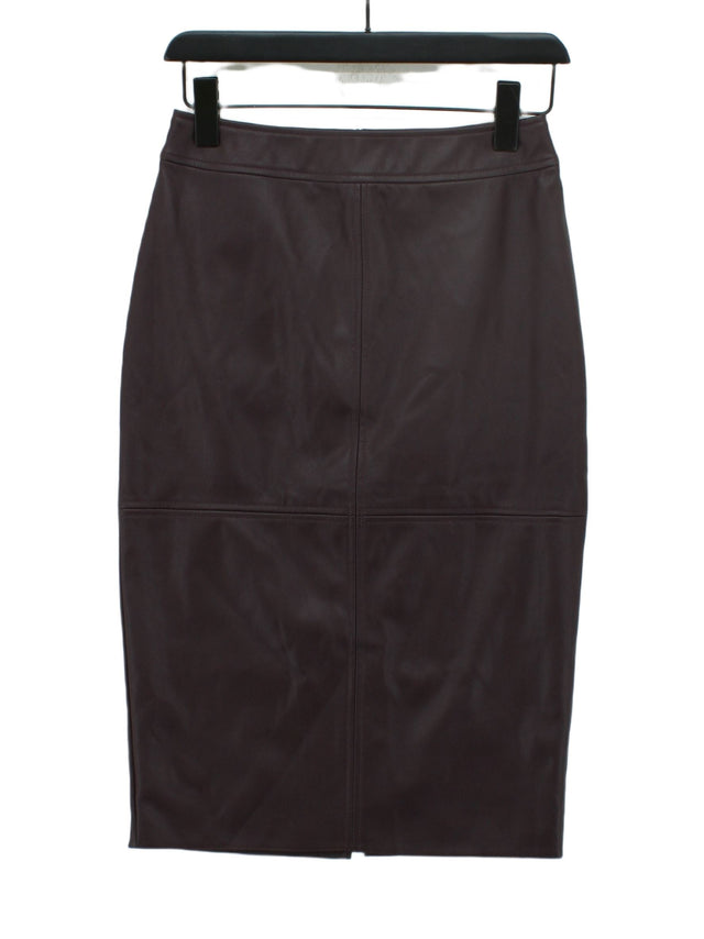 Warehouse Women's Midi Skirt UK 8 Brown Other with Polyester