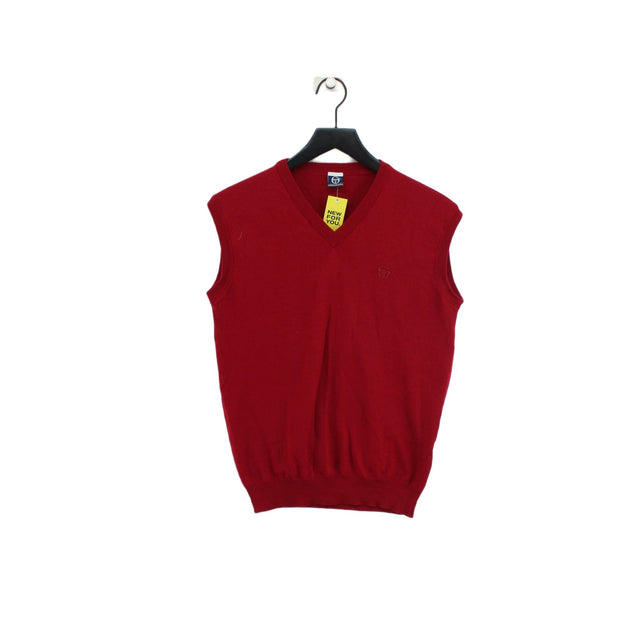 Sergio Tacchini Women's Jumper UK 12 Red Wool with Other